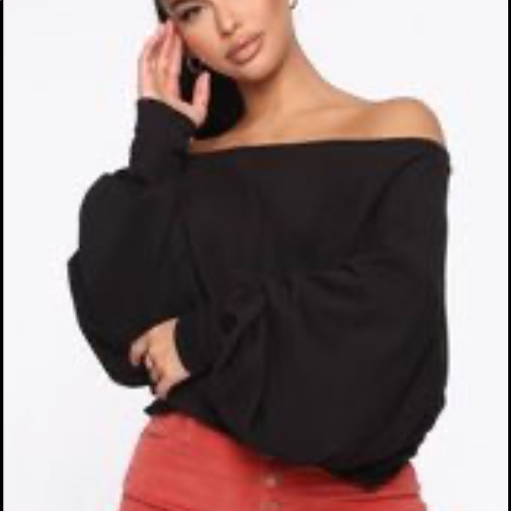 Off the shoulder sweater